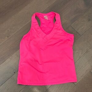 Lucky in Love Neon Pink Racerback Tank